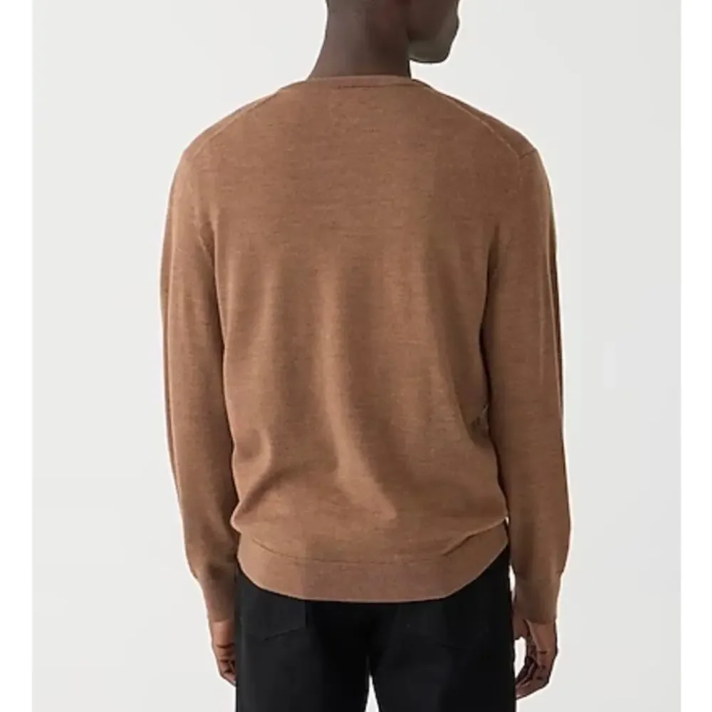J. CREW Merino Wool V Neck Sweater Tan Medium M